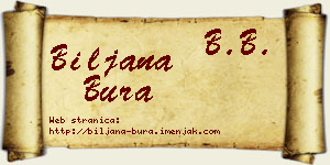 Biljana Bura vizit kartica